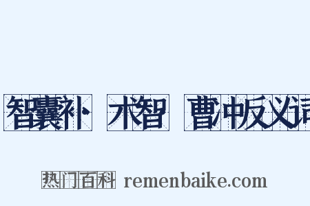 智囊补·术智·曹冲反义词是什么意思的图片